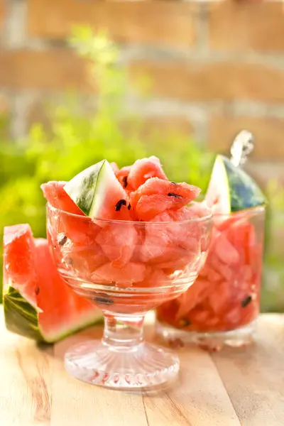 Delicioso postre de sandía — Stockfoto