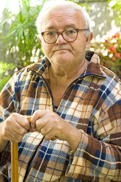 Lonely old man-elderly — Stock Photo, Image