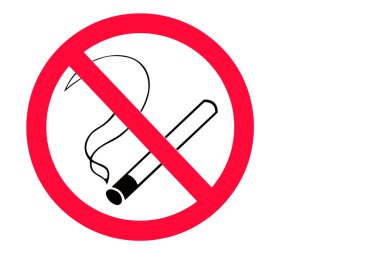 Sigara işareti yok.