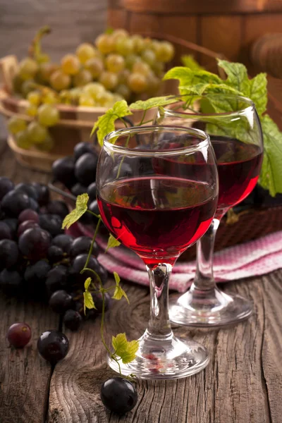 Uvas y vino —  Fotos de Stock