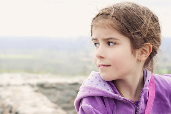 Sad and desperate little girl — Stock Photo, Image