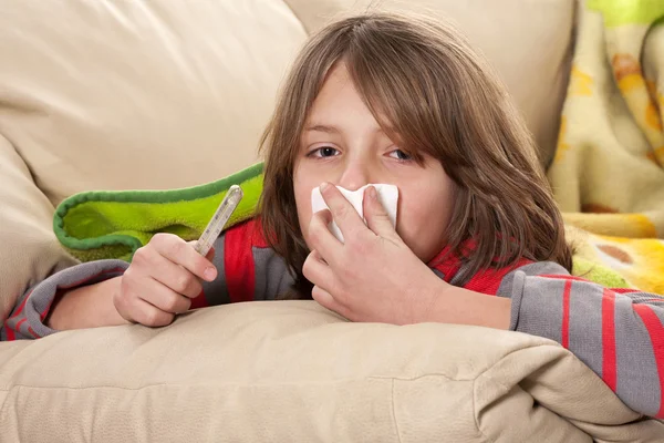 Sick child and Flu Season — Stock Photo, Image