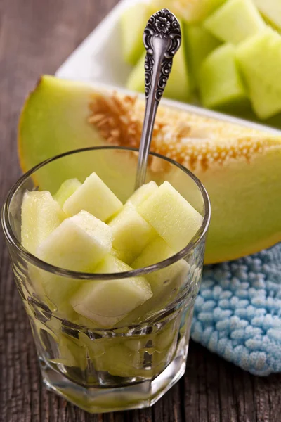 Healthy meal with melon — Stock Photo, Image