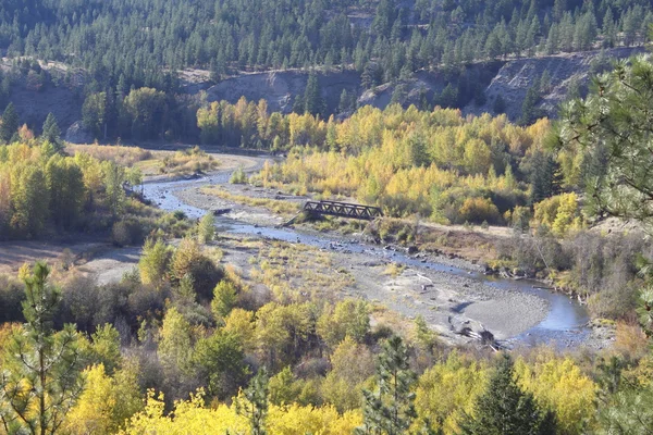 High Angle View of the Kettle Valley Railway Line — Stock Photo, Image