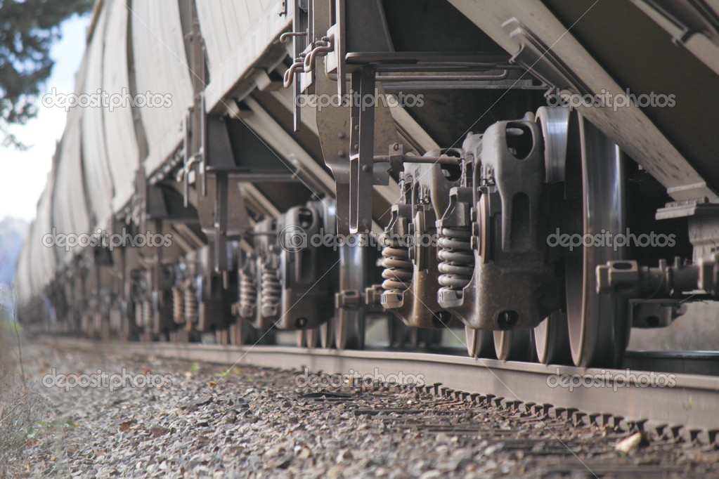 Rail Cars on Track Stock Photo by ©modfos 13882608