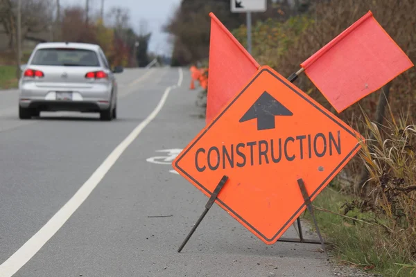 Bouw verkeersbord — Stockfoto