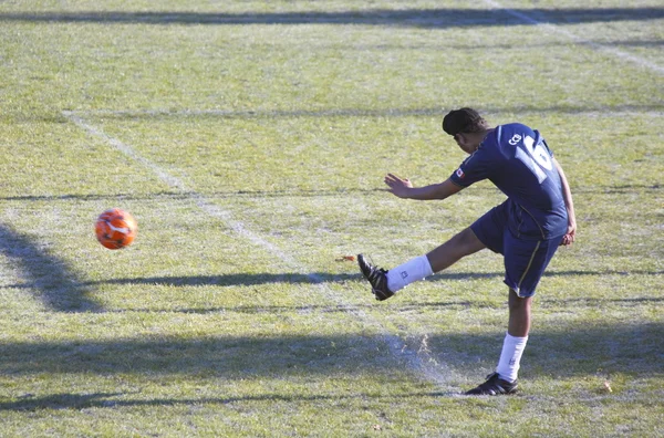 Giocatore di calcio canadese indiano orientale — Foto Stock