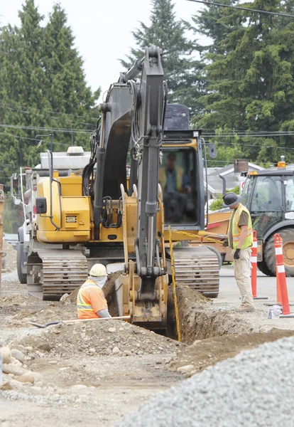 Digging a Culvert — Stock Photo, Image