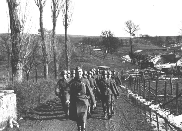 Troupes allemandes sur la ligne Seigfried — Photo