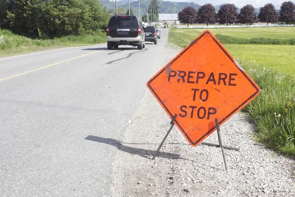Prepare to Stop Signage — Stock Photo, Image