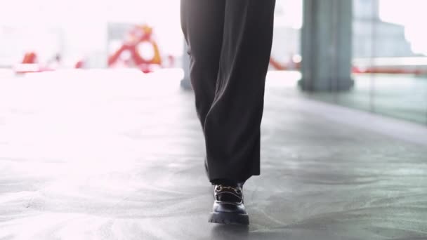 "Modaya uygun Dışarıda Yürüyen İş Kadını" — Stok video