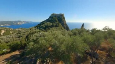 Manzaranın Üzerinde İnsansız Hava Aracı Angelokastro Kalesi