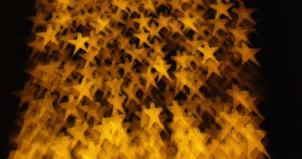 Defocussed Mrugająca gwiazda kształty Christmas Lights — Wideo stockowe