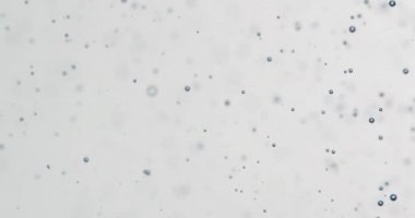 Yükselen Mavi Baloncuklar Suya Sıvı Dökülerek Yaratılıyor