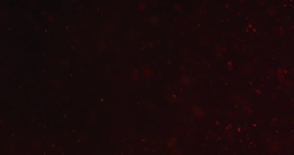 黒い背景を背景に水中の赤い泡 — ストック動画