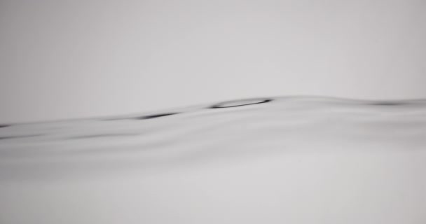Επιφάνεια νερού σε κίνηση σε λευκό φόντο — Αρχείο Βίντεο
