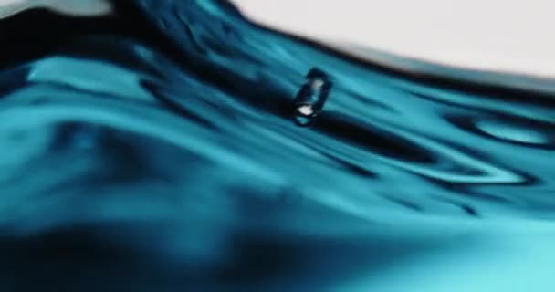 Blue Water Surface In Motion Making Abstract Shapes — Stockvideo