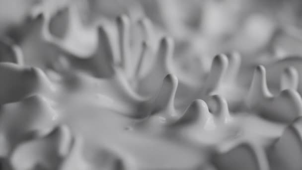 Паттерны, формирующиеся в белой пайнте по мере движения — стоковое видео