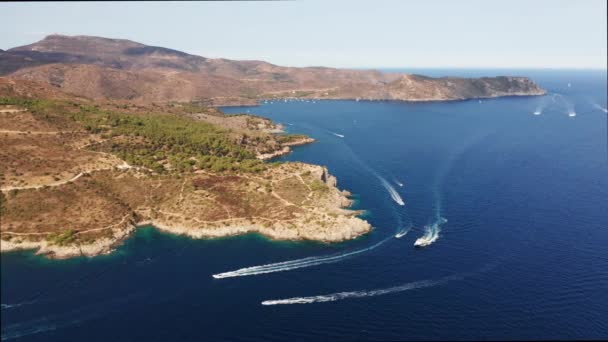 Drone Over Coastline Of Cap De Creus — Vídeos de Stock