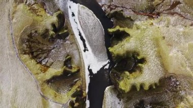 Fjaorargljufur Kanyonu ve Fjaora Nehri üzerinde İHA Uçuşu