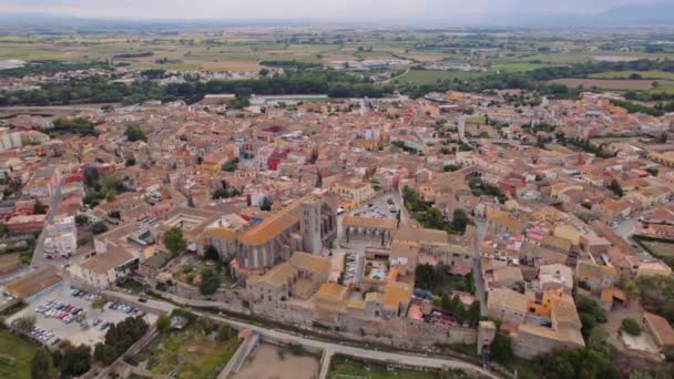 Drone Flight Over Castello D'Empuries Town — 비디오
