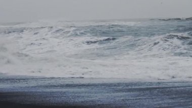 Sisli Deniz Yığını ve Kara Kum Sahilinde Düşen Deniz