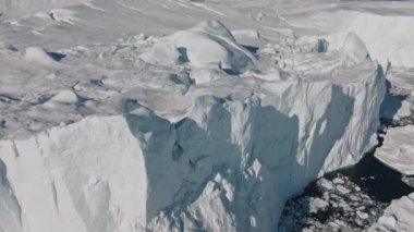 Ilulissat Icefjord, Unesco Dünya Mirası Bölgesi, Grönland 'da geniş insansız hava aracı uçuşları.