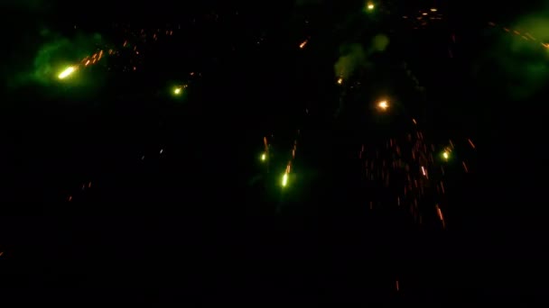 Aerial Fpv Drone Shot Epic Impresionante Vista Pantalla Fuegos Artificiales — Vídeos de Stock