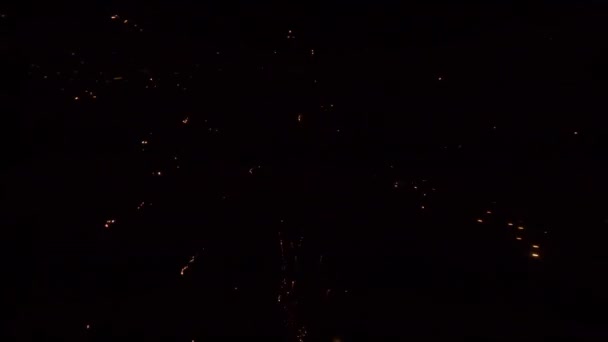 Luftaufnahme Einer Atemberaubenden Aussicht Auf Ein Buntes Feuerwerk Drohne Dreht — Stockvideo