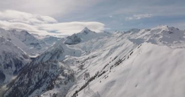 Kitzsteinhorn Dağı Kayak Yamacında, Yüksek Tauern Sıradağları, Orta Doğu Alpleri, Avusturya