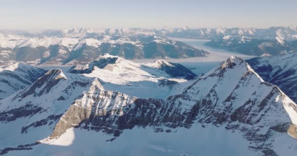 Wide Drone Majestic Kitzsteinhorn Bergtoppen Hoge Tauern Bereik Midden Oostelijke — Stockvideo