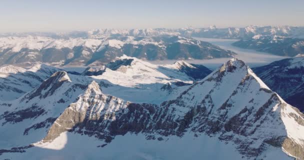 Vasta Drone Majestic Kitzsteinhorn Mountain Peaks High Tauern Range Central — Vídeo de Stock