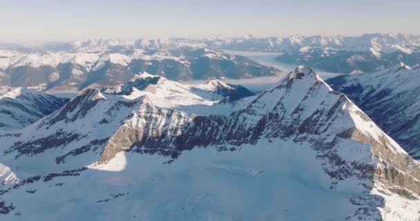 Wide Drone Majestic Kitzsteinhorn Mountain Peaks High Tauern Range Central — стокове відео