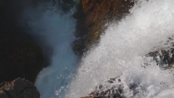 Acqua Cadente Una Delle Cascate Delle Cascate Dynjandi Westfjords Islanda — Video Stock