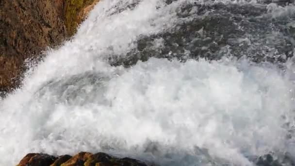 Falling Water One Cascades Dynjandi Falls Westfjords Iceland Nature Spectaculaire — Video
