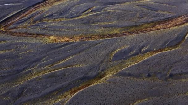 Paisagem Aérea Terras Secas Lama Islândia Terreno Com Uma Superfície — Vídeo de Stock