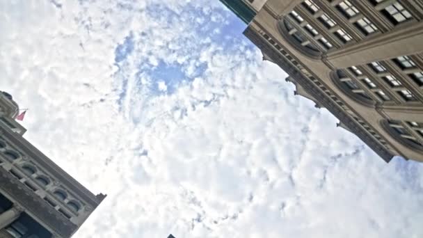 Low Angle Wide Point View Shot Moving New York City — Stok video