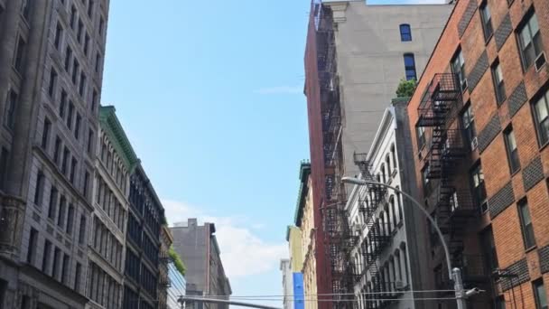 Point View Wide Low Angle Shot Moving Bleeker Street New — Vídeo de Stock