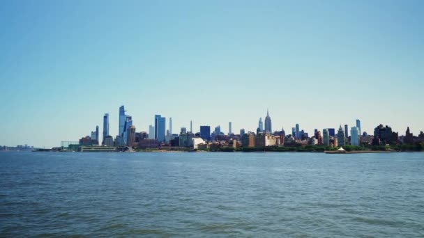 Manhattan Financial District Skyline Daytime Beautiful Cityscape New York View — Αρχείο Βίντεο