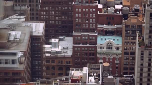 Roof Tops High Rising Buildings Midtown Manhattan New York Urban — Stock video