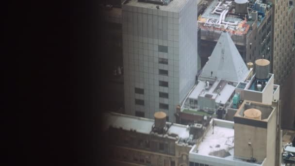 Roof Tops High Rising Buildings Midtown Manhattan New York Urban — Stock video