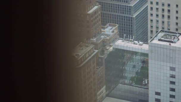 Roof Tops High Rising Buildings Midtown Manhattan New York Urban — Vídeos de Stock