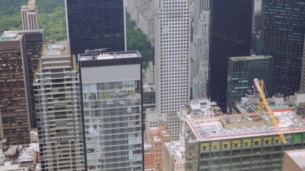 Roof Tops High Rising Skyscrapers Midtown Manhattan New York Urban — Stockvideo