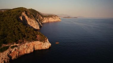 Dubrovnik ve Adriyatik Denizi üzerindeki İHA Hırvatistan