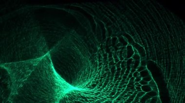 Siyah Arkaplan Karşısında Parlak Yeşil Flaşlı Şekillerin Hareketlerini Kapat