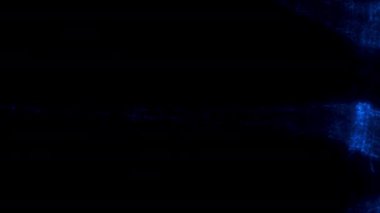 Siyah Arkaplan Karşısında Parlayan Mavi Strobe Işığıyla Hareketli Şekillerin Kilitlenmesi