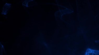 Siyah Arkaplan Karşısında Parlayan Mavi Strobe Işığıyla Hareketli Şekillerin Kilitlenmesi
