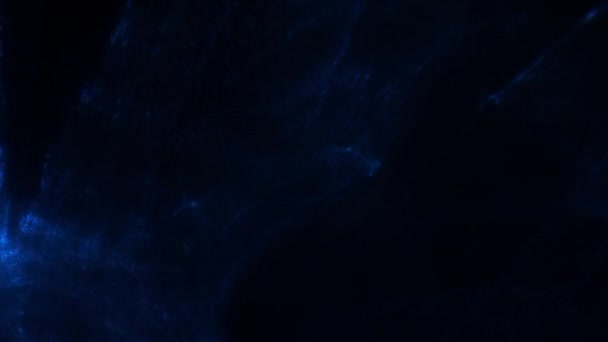 Замок Вниз Крупним Планом Переміщення Абстрактних Фігур Сяючому Блакитному Стробі — стокове відео