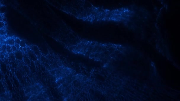 Cerradura Cerca Las Formas Abstractas Movimiento Luz Estroboscópica Azul Brillante — Vídeo de stock