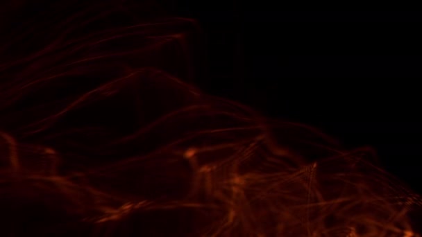 Verrouillage Gros Plan Formes Abstraites Mobiles Dans Lumière Stroboscopique Orange — Video